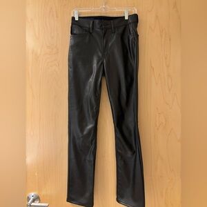 GAP Women’s Black Leather Straight Pants